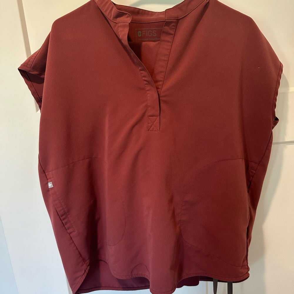 Figs Women's Deep Red Blouse